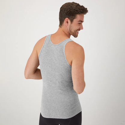 Hanes Men's Cotton Tank Top Undershirt, Black/Grey, 6-Pack